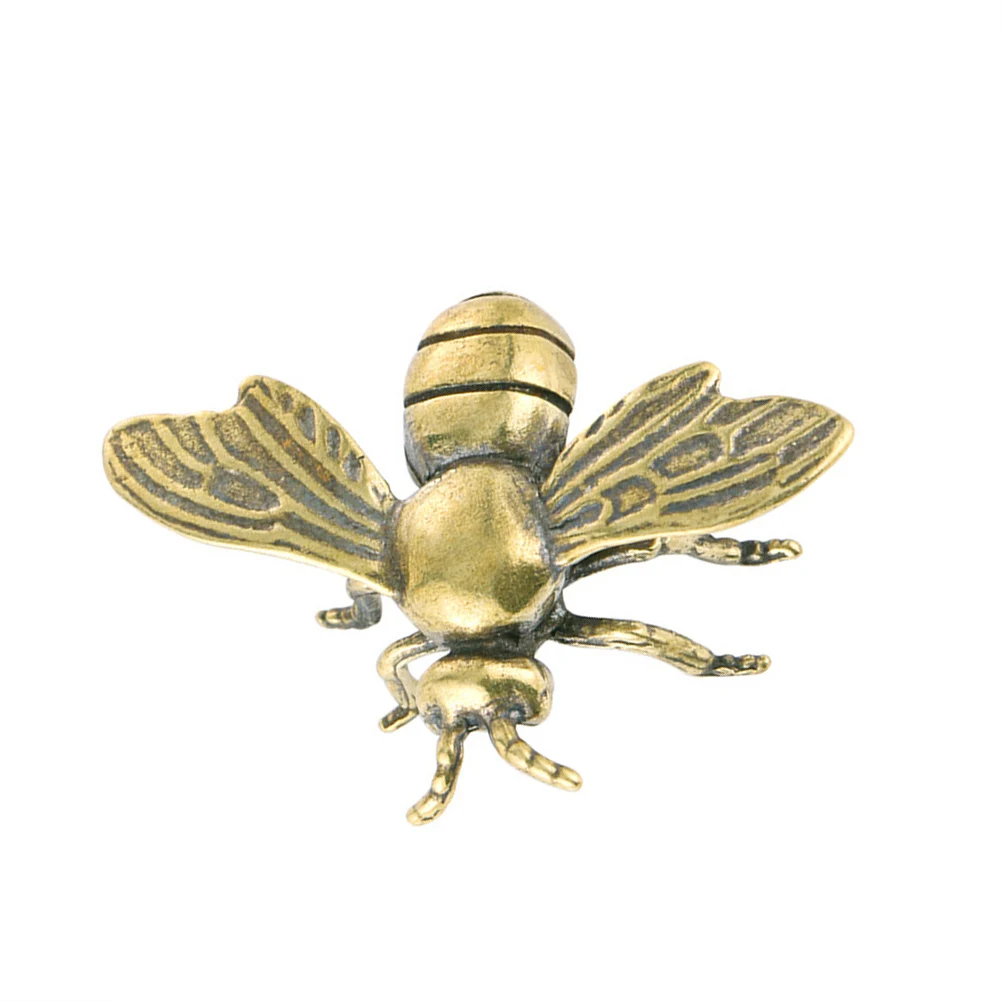 

Ornament Brass Statue Bee Decoration Desk Home Office 4.7*3.2cm Antique Bronze Buddha Decor Figurines Handmade