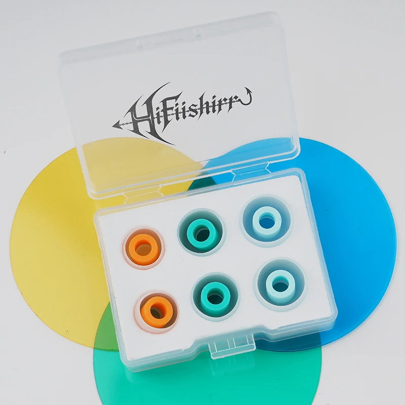 Силиконовые насадки Hifiishirr ярких цветов, 3 пары SML, мягкие сменные насадки для наушников-вкладышей, удобная посадка (art.: 3920cf2606eba) - 3920cf2606eba