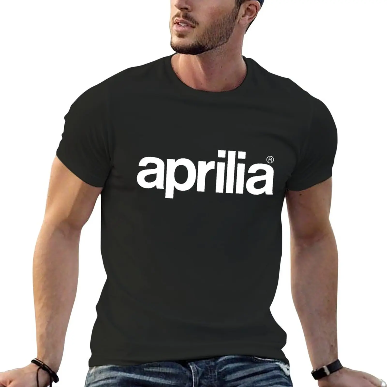 Футболка с логотипом Aprilia летняя одежда простая футболка Забавные футболки