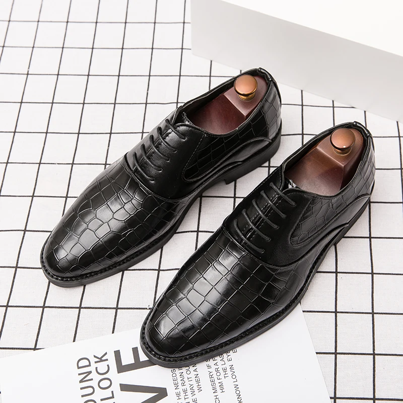 

Large Size 38-48 Men Dress Shoes 2022 New Business Leather Shoes British Style Adult Walking Shoe Comfortable Men Casual Shoes