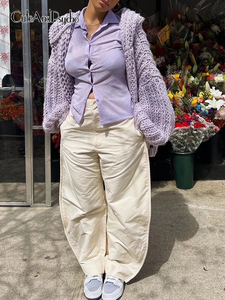 

Cuteandpsycho Oversized Casual Joggers Baggy Pants Streetwear Loose Solid Y2K Vintage Sweatpants Women Harajuku Wide Leg Trouers