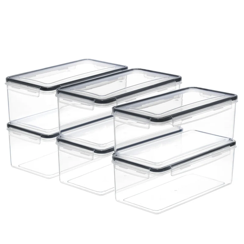 

3.2L Airtight Food Storage Containers Set , Spaghetti Containers with for Kitchen Organization, for Storage 6Pcs