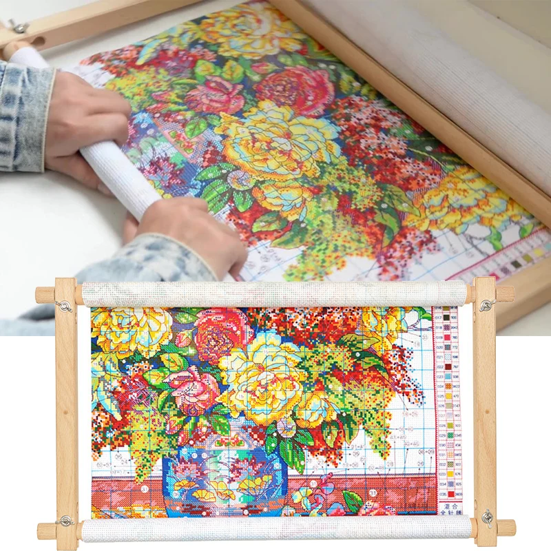 

DIY Adjustable Wooden Phote Frame Kit for Diamond Painting Embroidery Home Decoration Retractable Frame Wall Poster Framed Decor