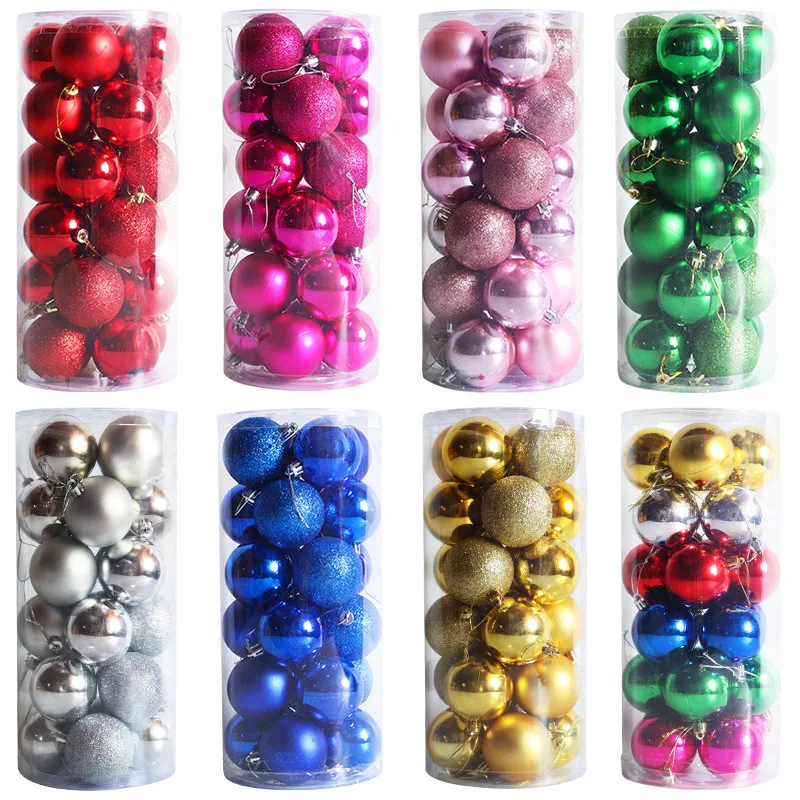 

1 Box Christmas Balls Christmas Tree Ornaments Ball Hanging Xmas Tree Pendants Home Party Decor 2023 New Year Gift Noel Navidad