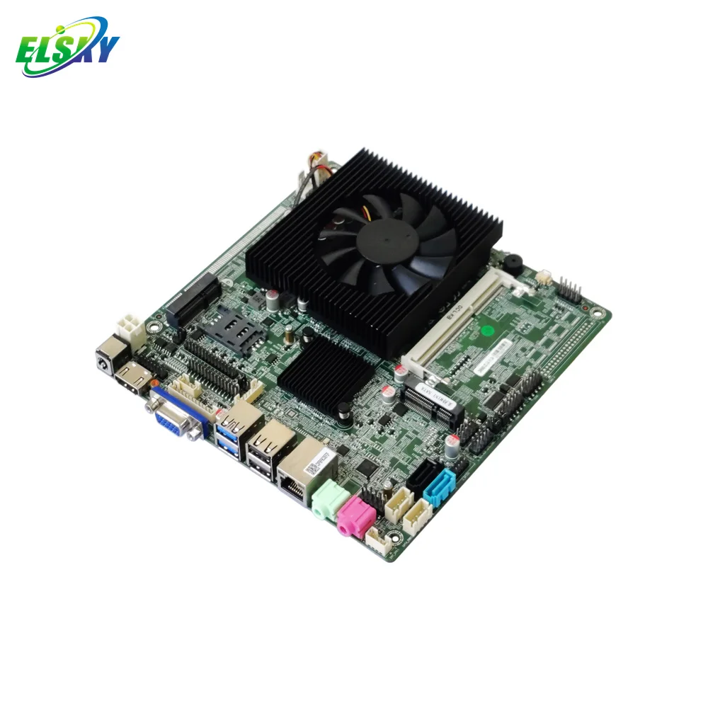 Фото Материнская плата ELSKY Mini-ITX 1151 с процессором Haswell 4-го поколения Core I5-4200M 4300M DDR3, до 8 ГБ, Realtek 8111H RJ45 LAN QM8680 №2