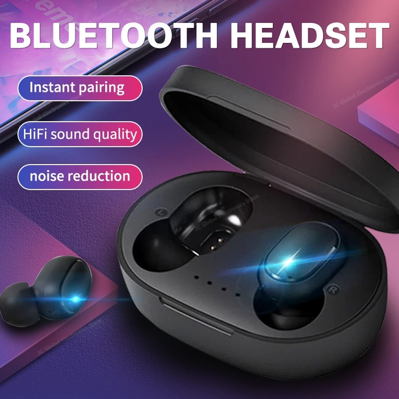 

A6S TWS Wireless Bluetooth Headset with Microphone Sports Earbuds Earphones Noise-cancelling Earplug Mini Headphones Hands-free