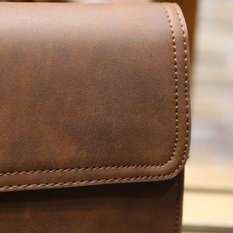 Luxury Men Business Card holder Case Male soft Leather Vintage Money Handbag High Quality Men Messenger Clutch Bag