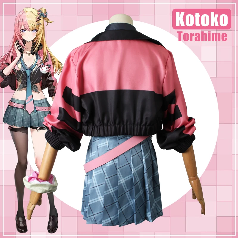 COSLEE Vtuber Nijisanji XSOLEIL Kotoka Torahime модная униформа платье карнавальный костюм женский на