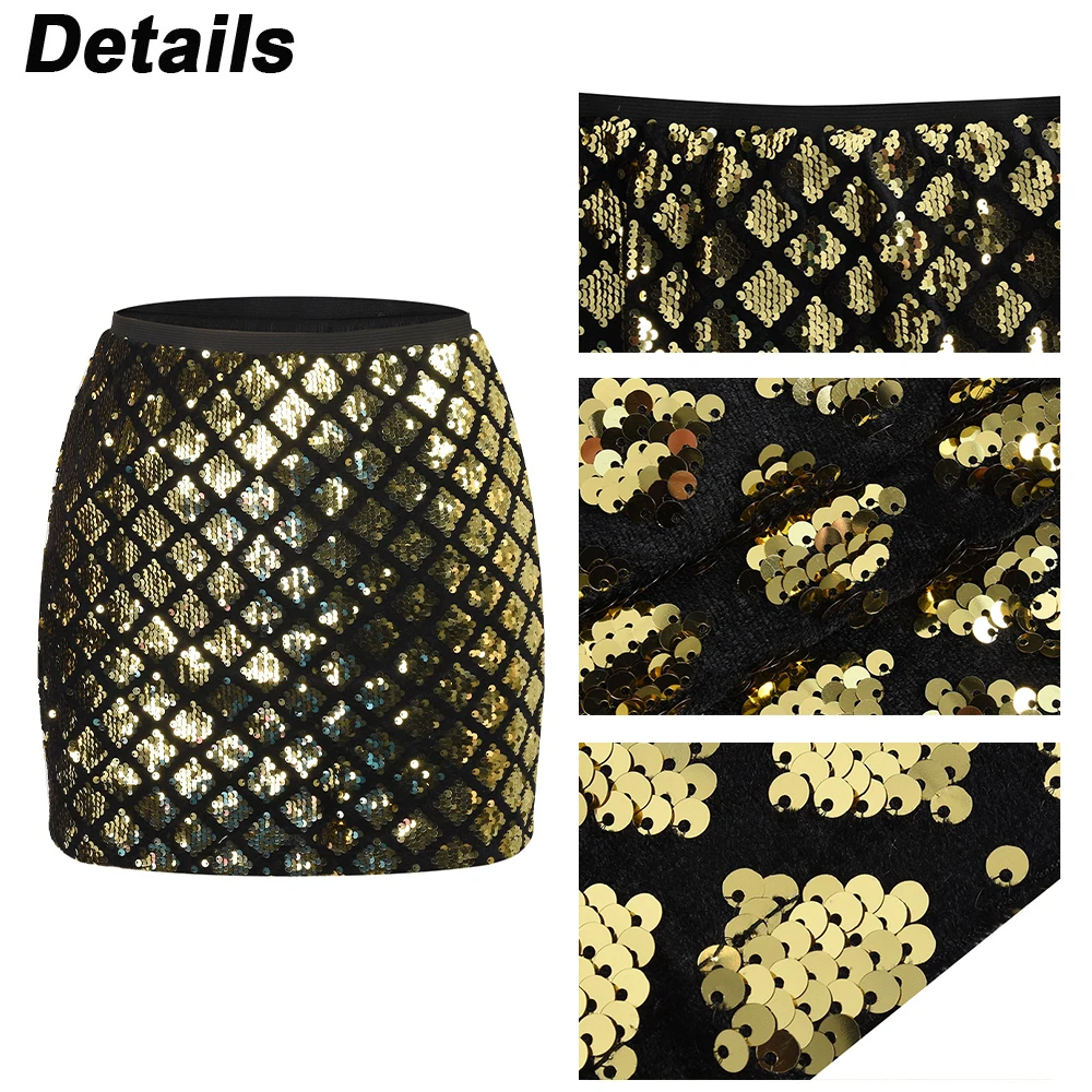 Skirts Women Fish Scales Printed A-line Chic Korean Mini Hip-skirt Stylish Party Skirt Womens Faldas Feminina Glitter Streetwear | Женская
