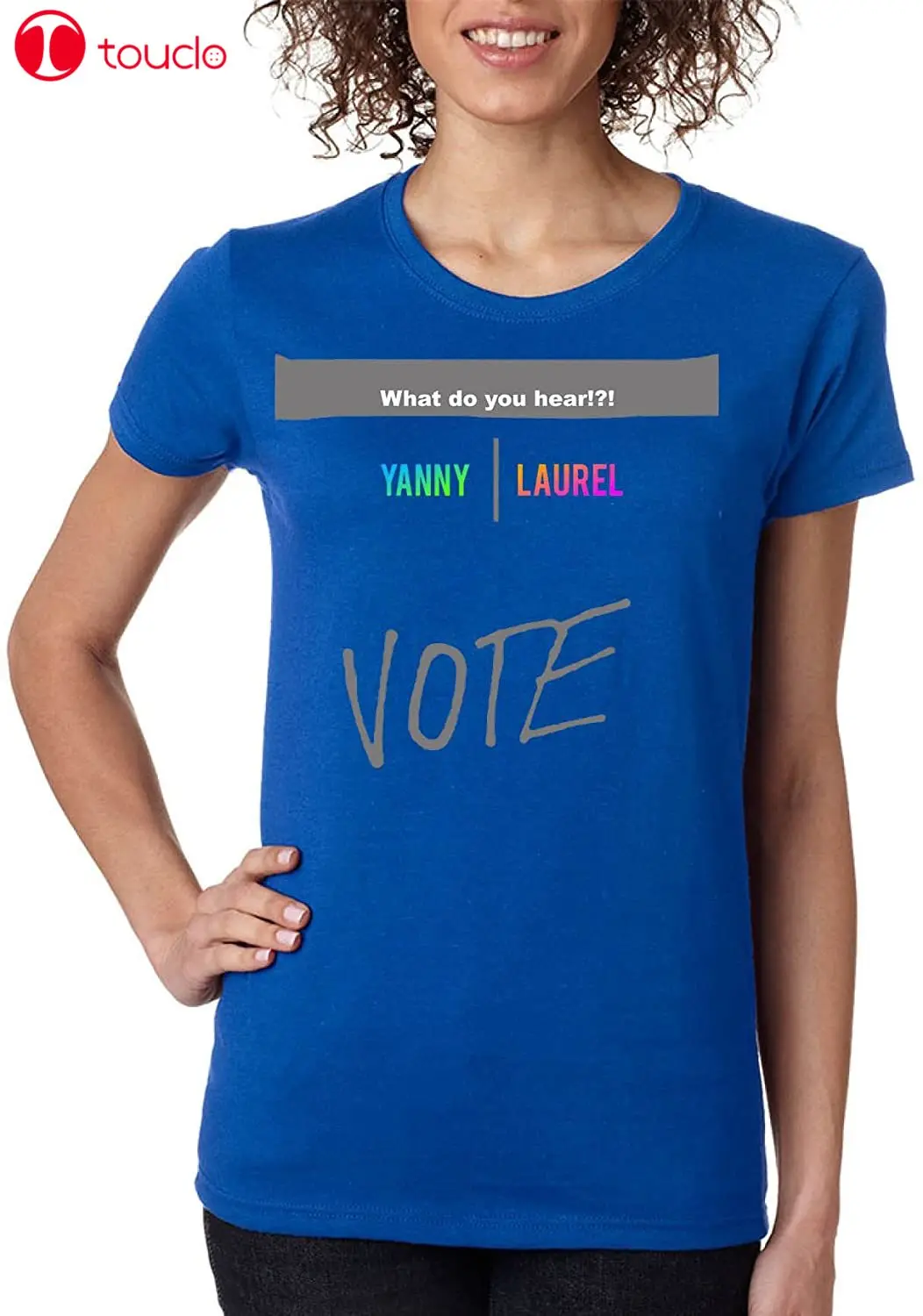 

Allntrends женская футболка Yanny или Laurel Debate с вирусным аудио клипсой популярный Vote Унисекс Женская Мужская футболка