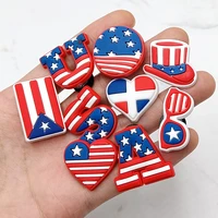 novelty design american elements pvc shoe charms sandal accessories funny diy shoe buckle decoration jibz for croc charms