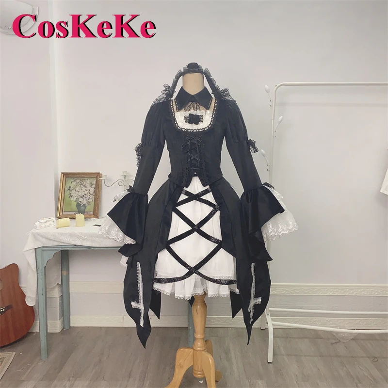 

CosKeKe [Customized] Mercury Lampe Cosplay Anime Rozen Maiden Costume Gorgrous Elegant Black Formal Dress Role Play Clothing
