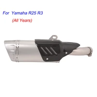 r25 r3 escape motorcycle middle link tube and muffler stainless steel exhaust system for yamaha r25 r3 all years