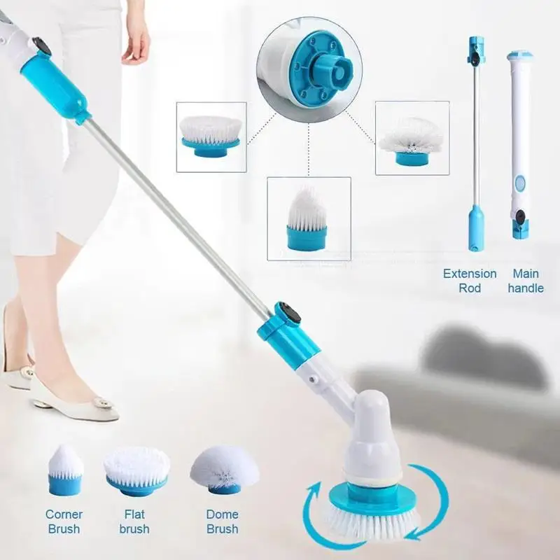 

Kitchen Wireless Cleaner Cleaner Cleaning Charging Adjustable Tools Bathroom Turbo Scrub Brush Set Waterproof Electric Cleaning