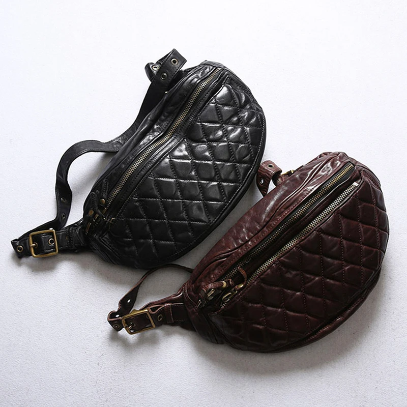 

Diamond gma leather bag Ami click rider waist bag crossbody bicycle models cycling chest bag men women universal models