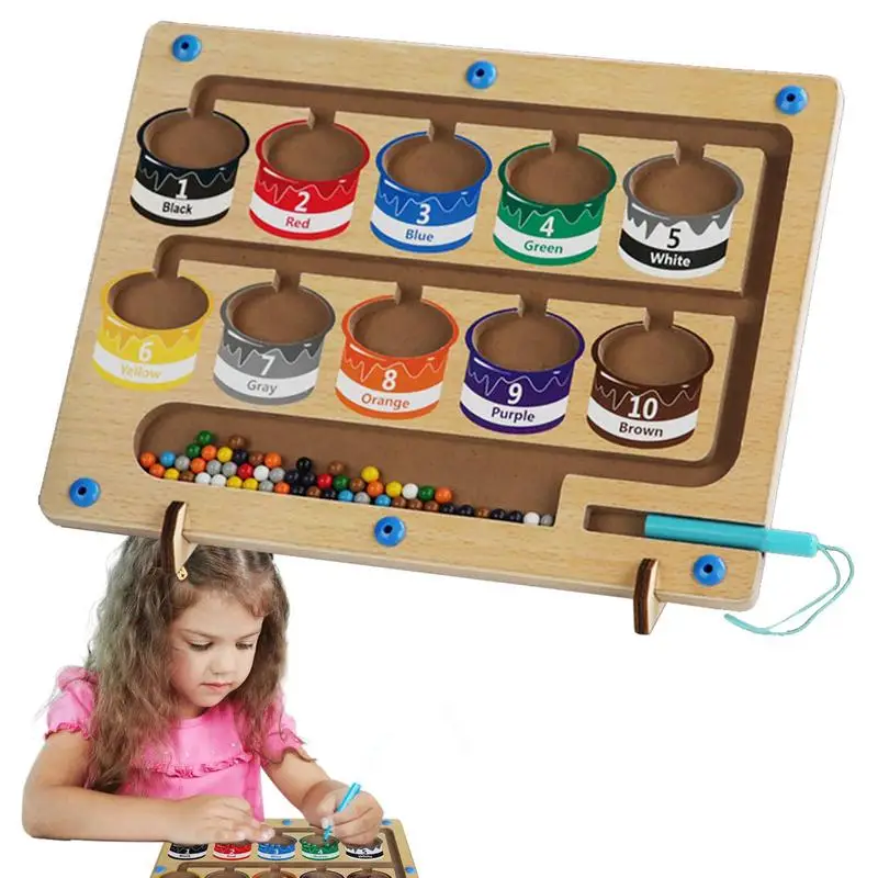 

Wooden Magnetic Maze Puzzles Magnetic Color Sorting Matching Board Game Preschool Classroom Must Haves Counting And Sorting