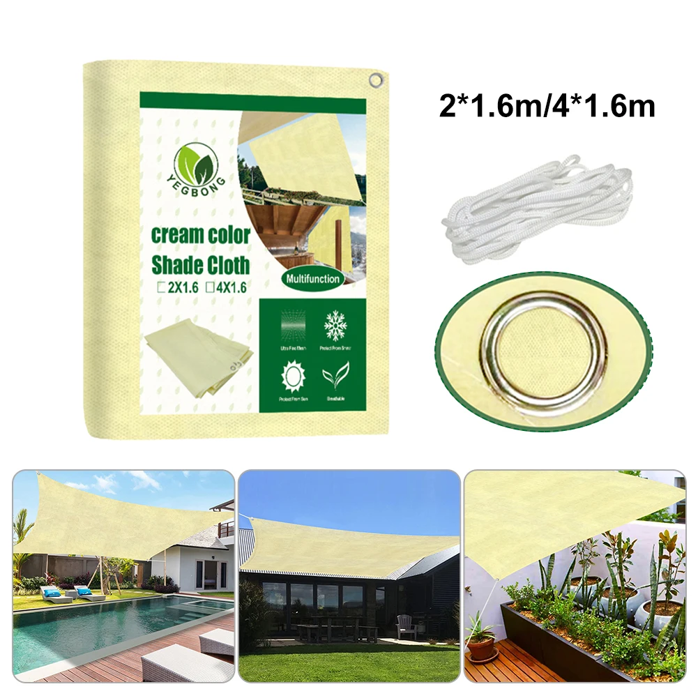 

4x1.6m Sun Shelter Shade Sail Outdoor Awnings UV Resistant Rectangle Sunshade Sunblock Net Greenhouse Cover Outdoor Patio