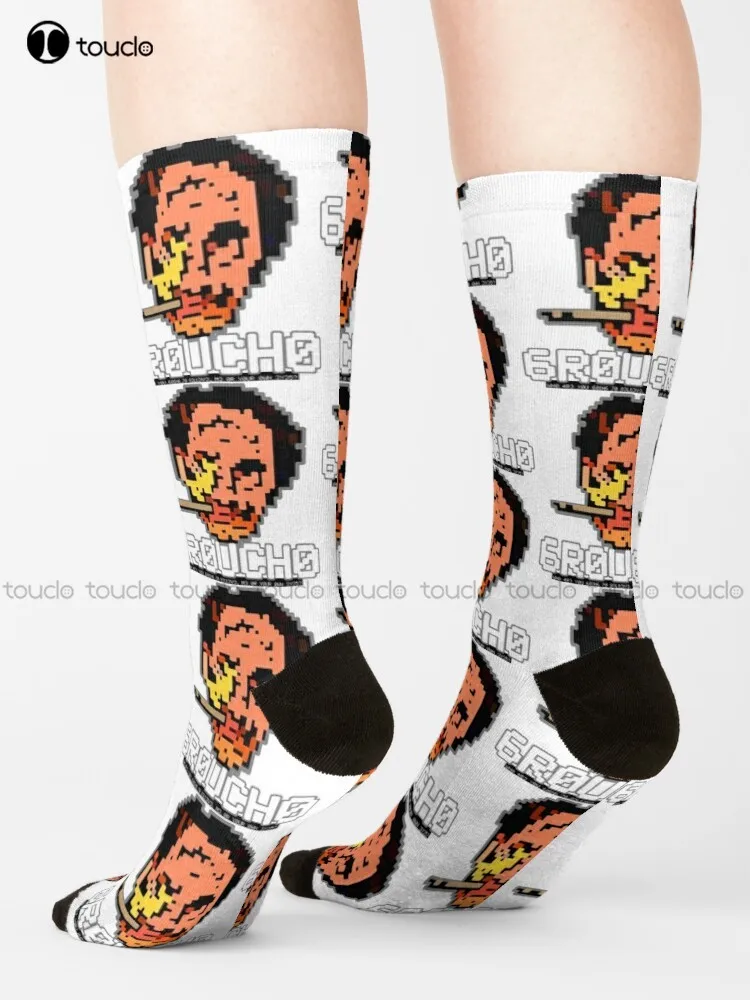 

8Bit Groucho On Credibility Socks Cute Socks For Women Street Skateboard Socks Unisex Adult Teen Youth Socks Hd High Quality Art