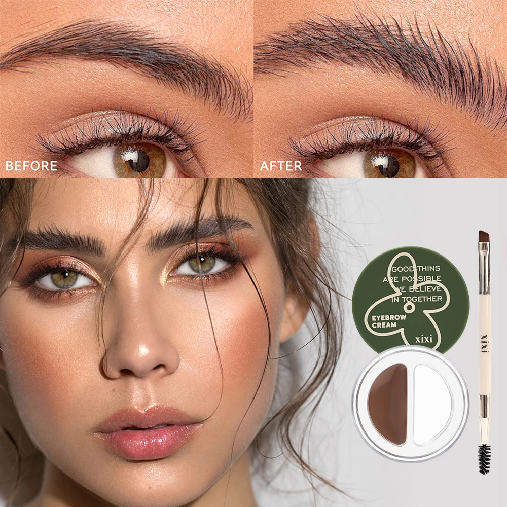 

Eyebrow Brush with Wild Eyebrows Cream Waterproof Eyebrow Styling Soap Black Brown Transparent Eyebrow Eyeliner Cream Cosmetics