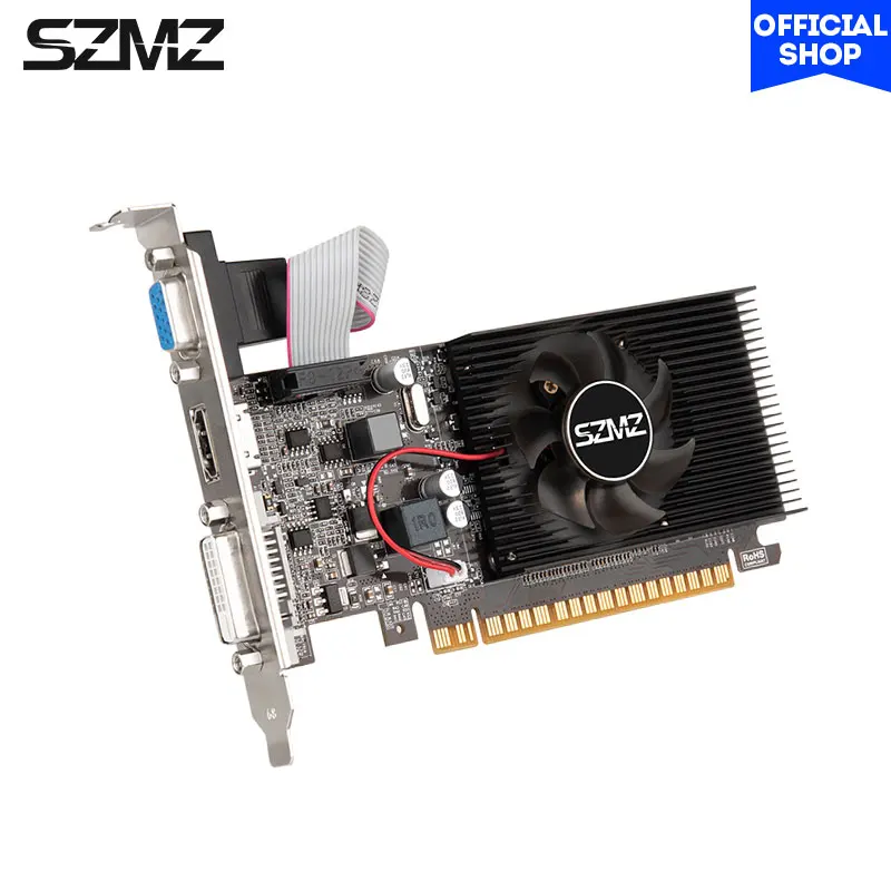 

SZMZ GT 610 видеокарта 1 ГБ NVIDIA GeForce GT610, низкопрофильная Видеокарта ddr3