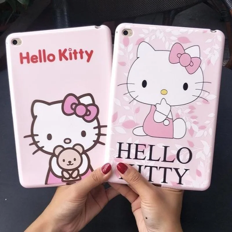 

Hello Kitty Cartoon Case for iPad Pro 10.5" 9.7" Pink Cute Shockproof Cover Funda for iPad Air 5 4 Mini 6 5 Protective Capa