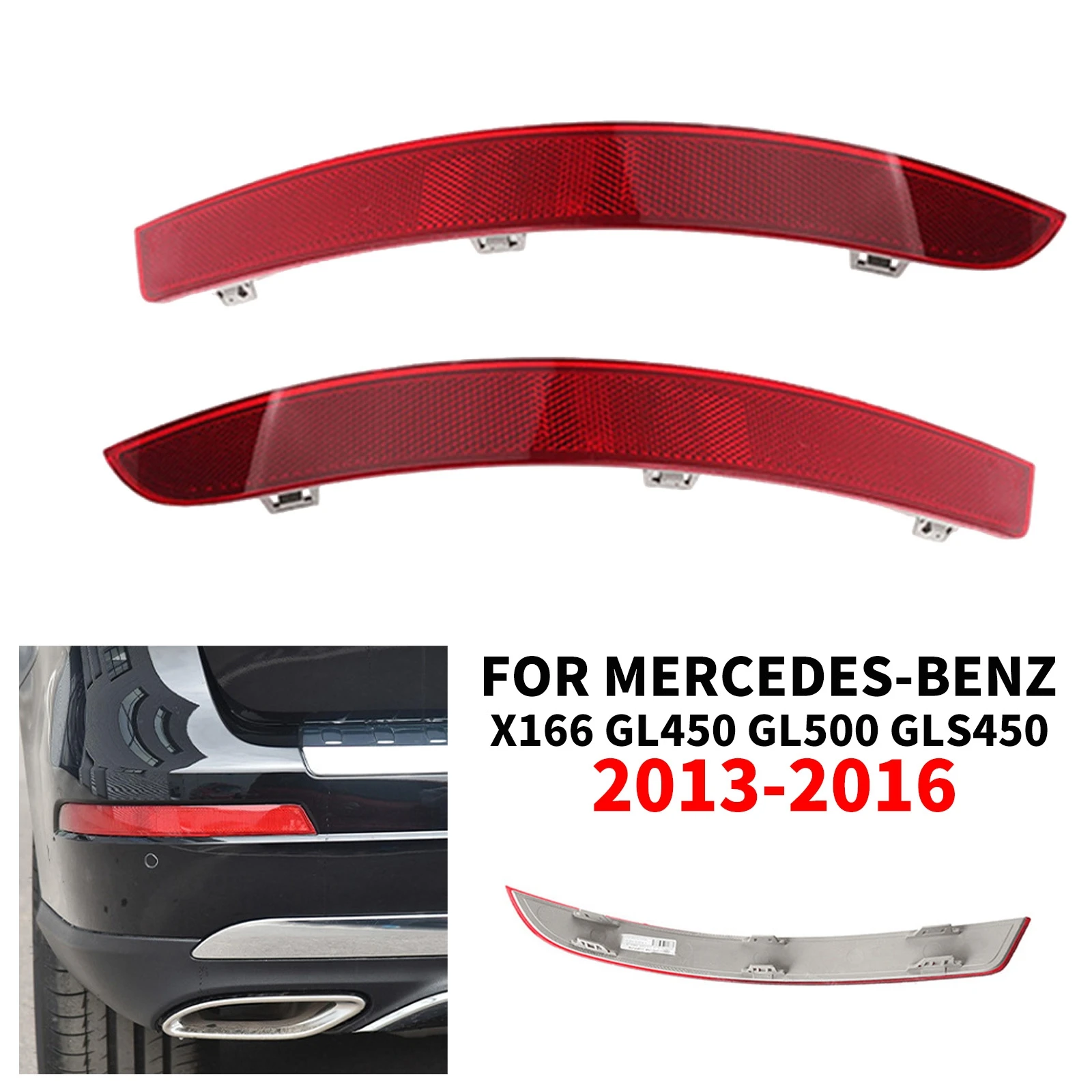 

Отражатель заднего бампера для Mercedes-Benz X166 GL450 GL500 GLS450 2013-2016