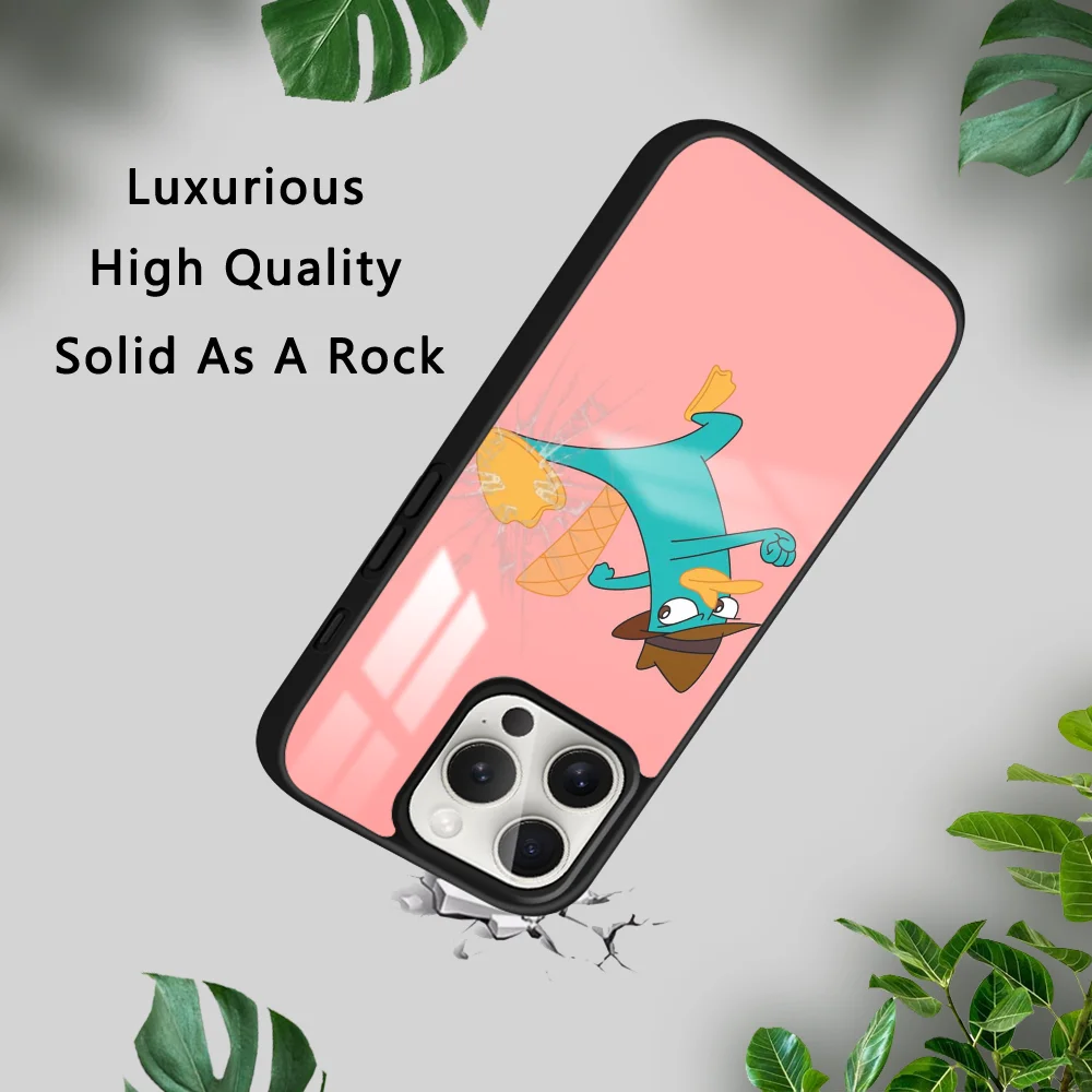 Чехол для телефона с рисунком P-Phineas и F-Ferb iPhone 16 15 14 13 12 11 Pro Xs Max Mini Plus Celulares Hard Funda