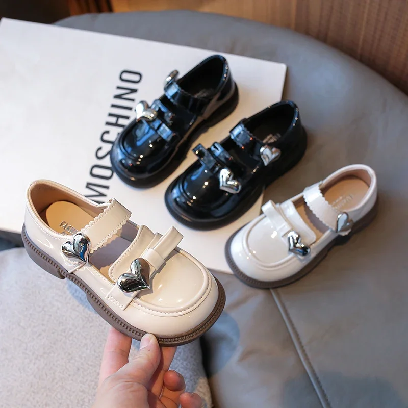 Демисезонные туфли для девочек Черные Туфли Мэри Джейн детская кожаная обувь на
