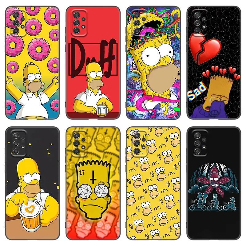 Homer Simpson-Family Phone Case For Samsung Galaxy A04 A21 A30 A50 A52 S A13 A14 A23 A32 A53 A73 5G A11 A12 A31 A51 A70 A71 A72