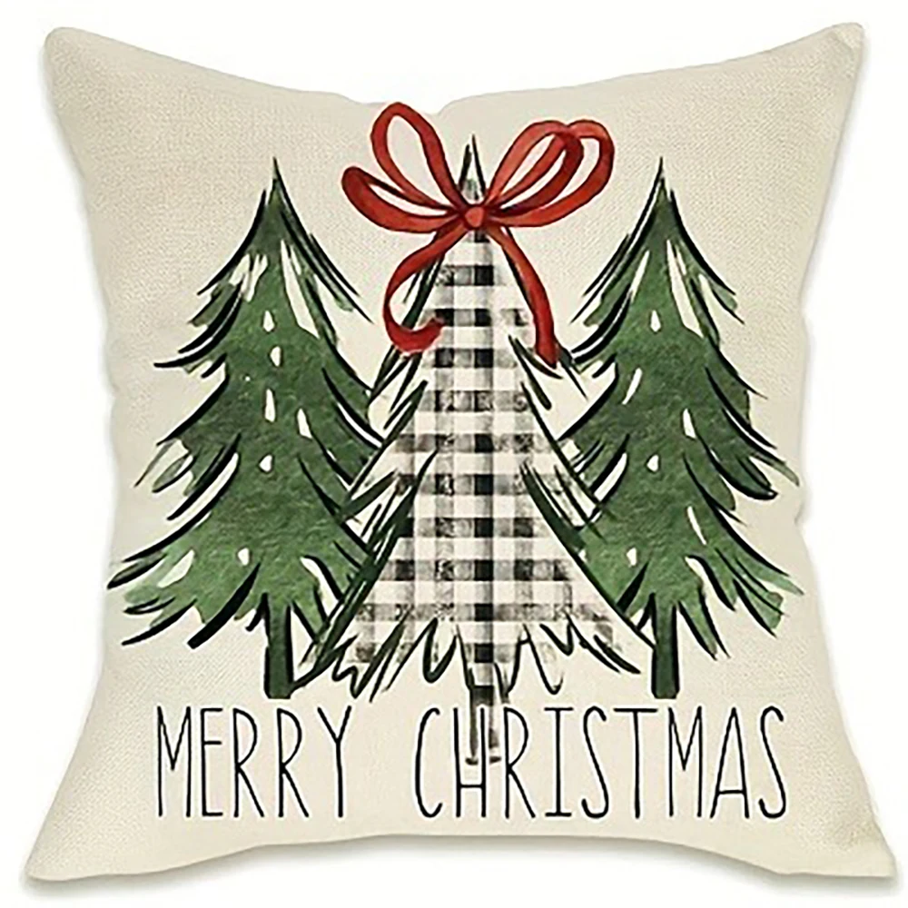 

Праздничная наволочка Merry Christmas полиэстер велюр 40x40 см