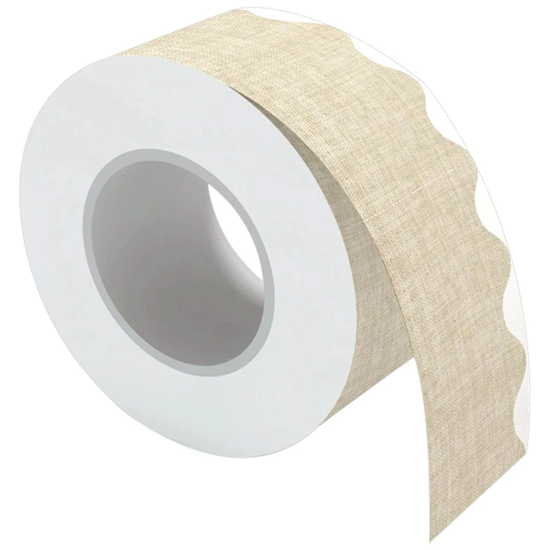 

1 Roll Bulletin Borders Stickers Burlap Border Sticker 65.6Ft Bulletin Borders Stickers