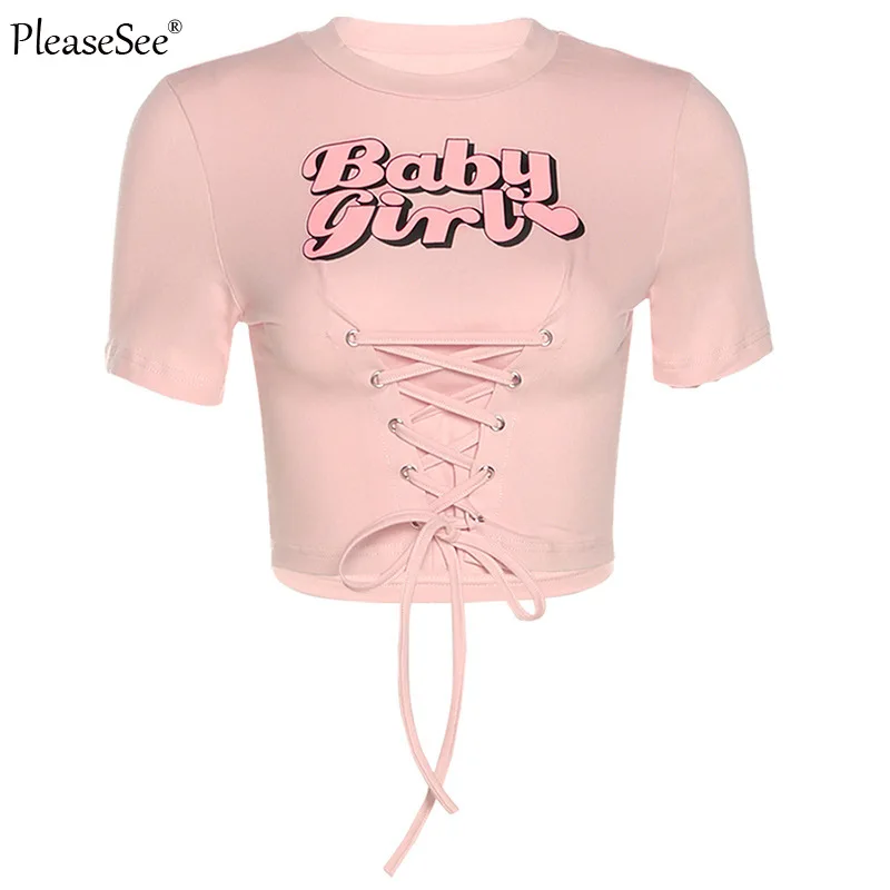 Женский короткий топ с коротким рукавом и надписью в обтяжку |