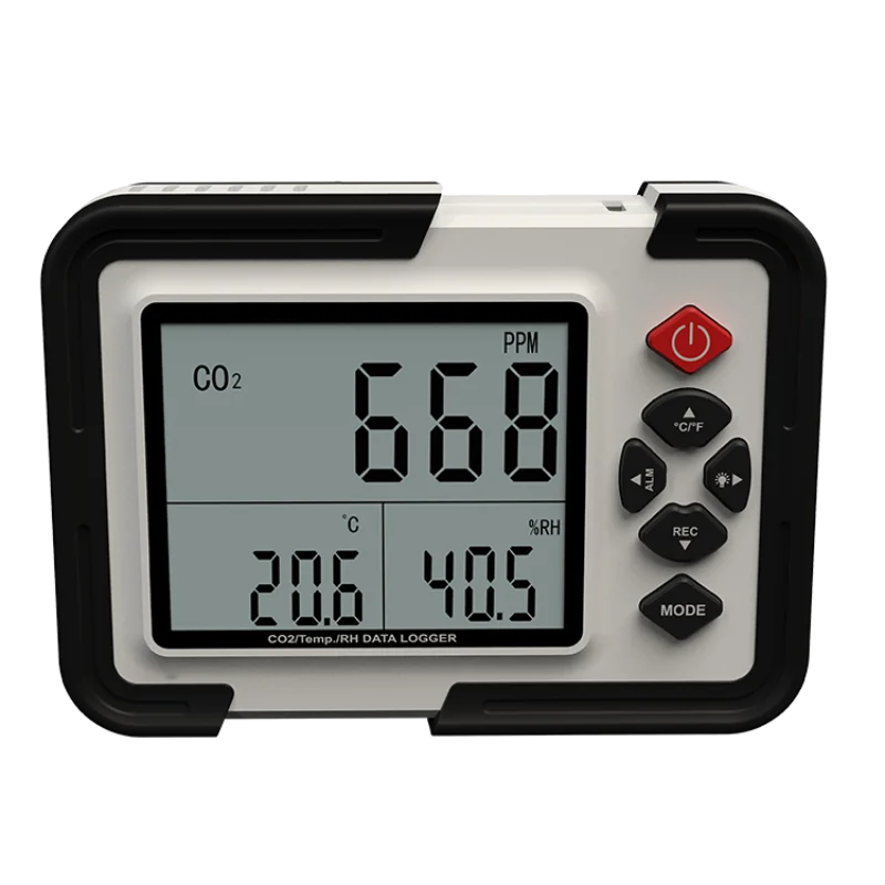 

Alarm Function Temperature Rh Data Logger Co2 Monitor 3.5" LCD Display Industrial 0.1~99.9% OEM,ODM
