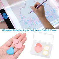 plastic art led board heart shape diamond accessories dustproof covers light pad switch cover diamond painting tools
