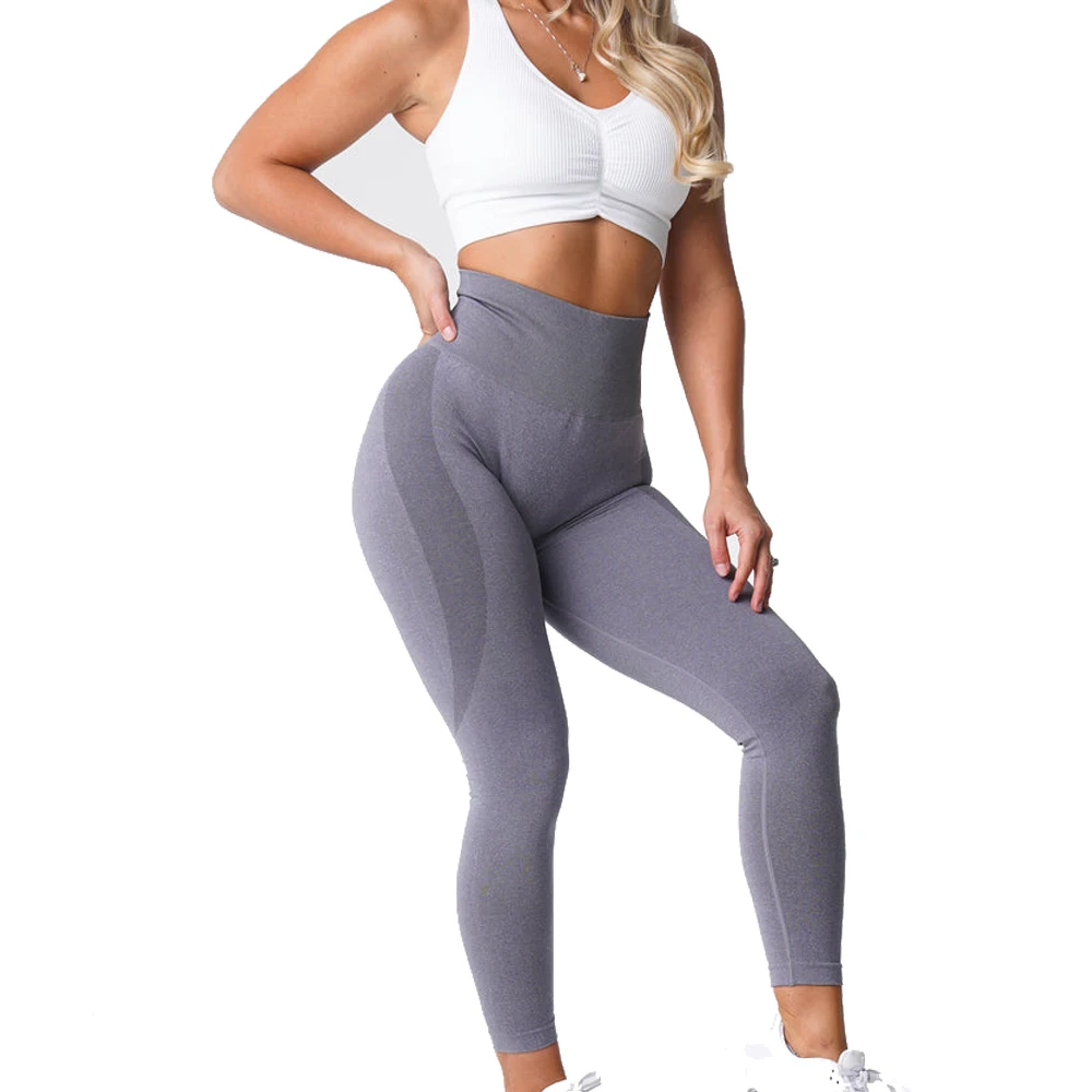 NVGTN Curve Women's High Waist Leggings Seamless Fitness Yoga Pants Tummy Control Exercise Leggings Solid Color