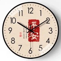 12 inch large vintage wall clock word design black shell metal needle digital electronic clocks for kitchen home office decor