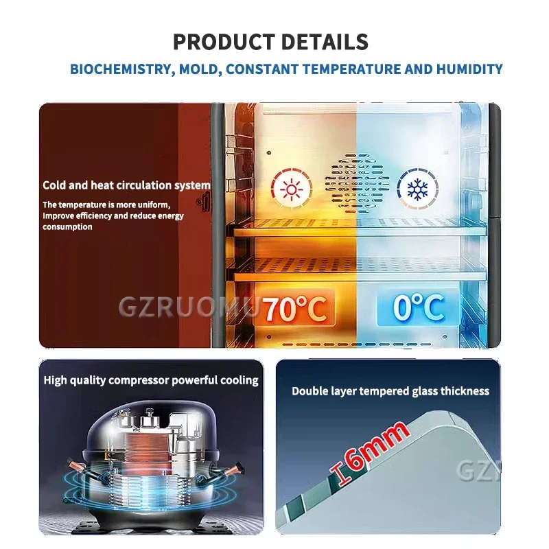 70B Лабораторный электротермический микробный ферментированный инкубатор с