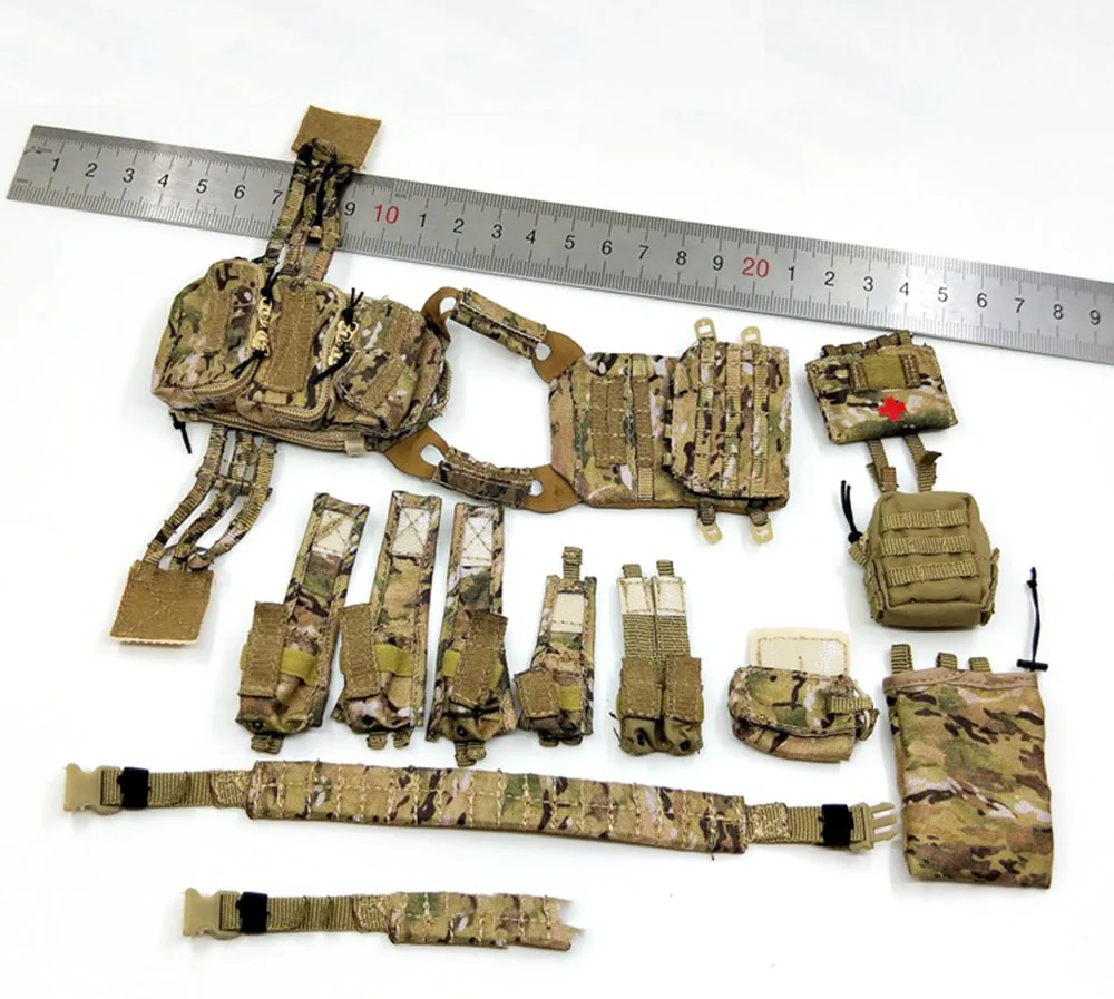 

1/6 Minitimes M028 U.S. Army Special Forces Parachute Jump HALO Soldier Battle Hang Chest Bags Belt Full Set For Fans DIY