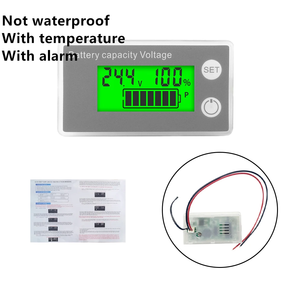 

Индикатор емкости аккумулятора постоянного тока 8 В-100 В свинцово-кислотный литиевый LiFePO4 автомобильный мотоцикл вольтметр датчик напряжения 12 В 24 В 48 В 72 В 6133A
