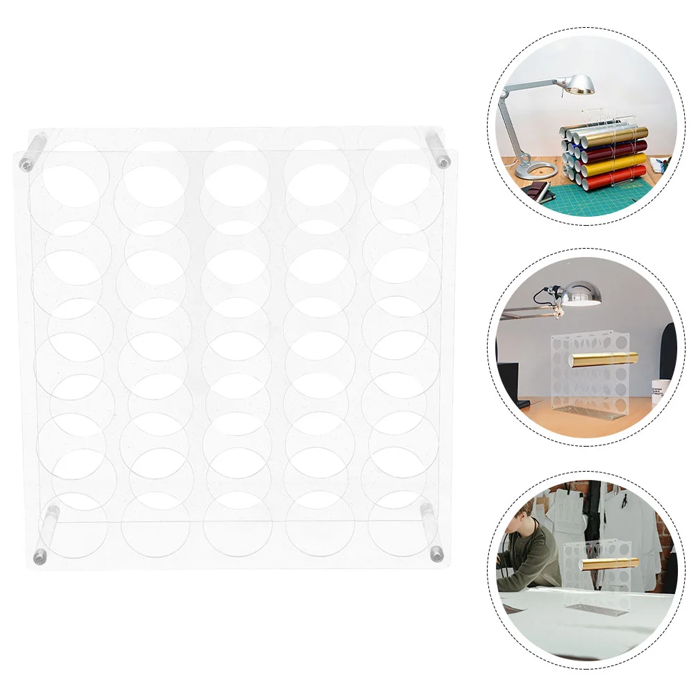 

Vinyl Roll Stand Boxes Table Top Display Bulk Rolls Craft Organizer Rack Frame Storage Holders