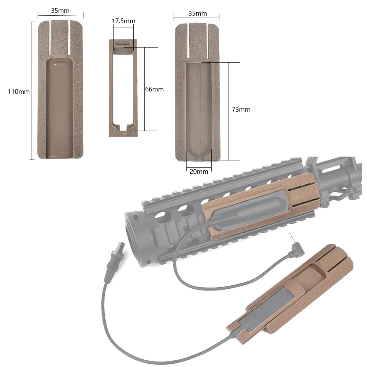 Система направляющих аксессуаров НАТО для пистолета PEQ M300 M4 страйкбольной
