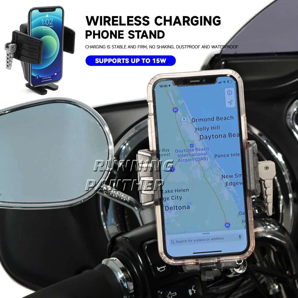 Новый продукт аксессуары для мотоциклов 15 Вт беспроводная быстрая зарядка