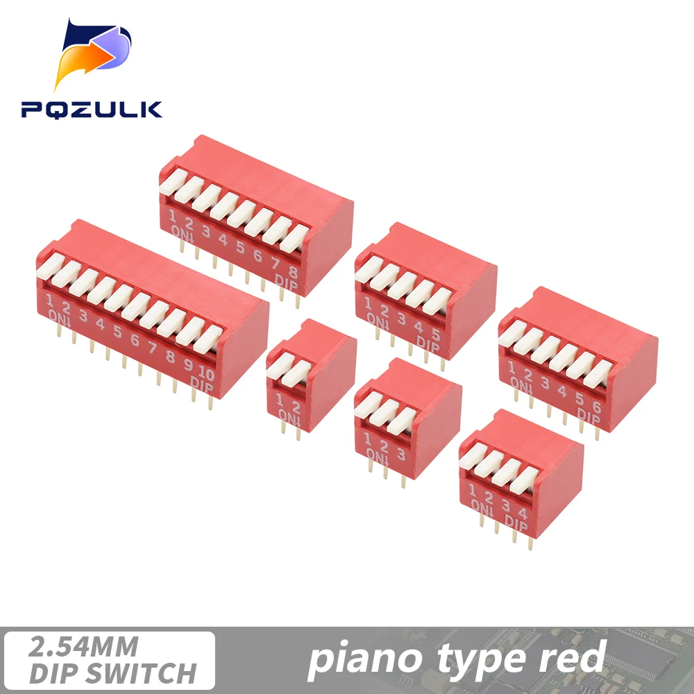 

5 шт. DIP-переключатель PQZULK красный/синий