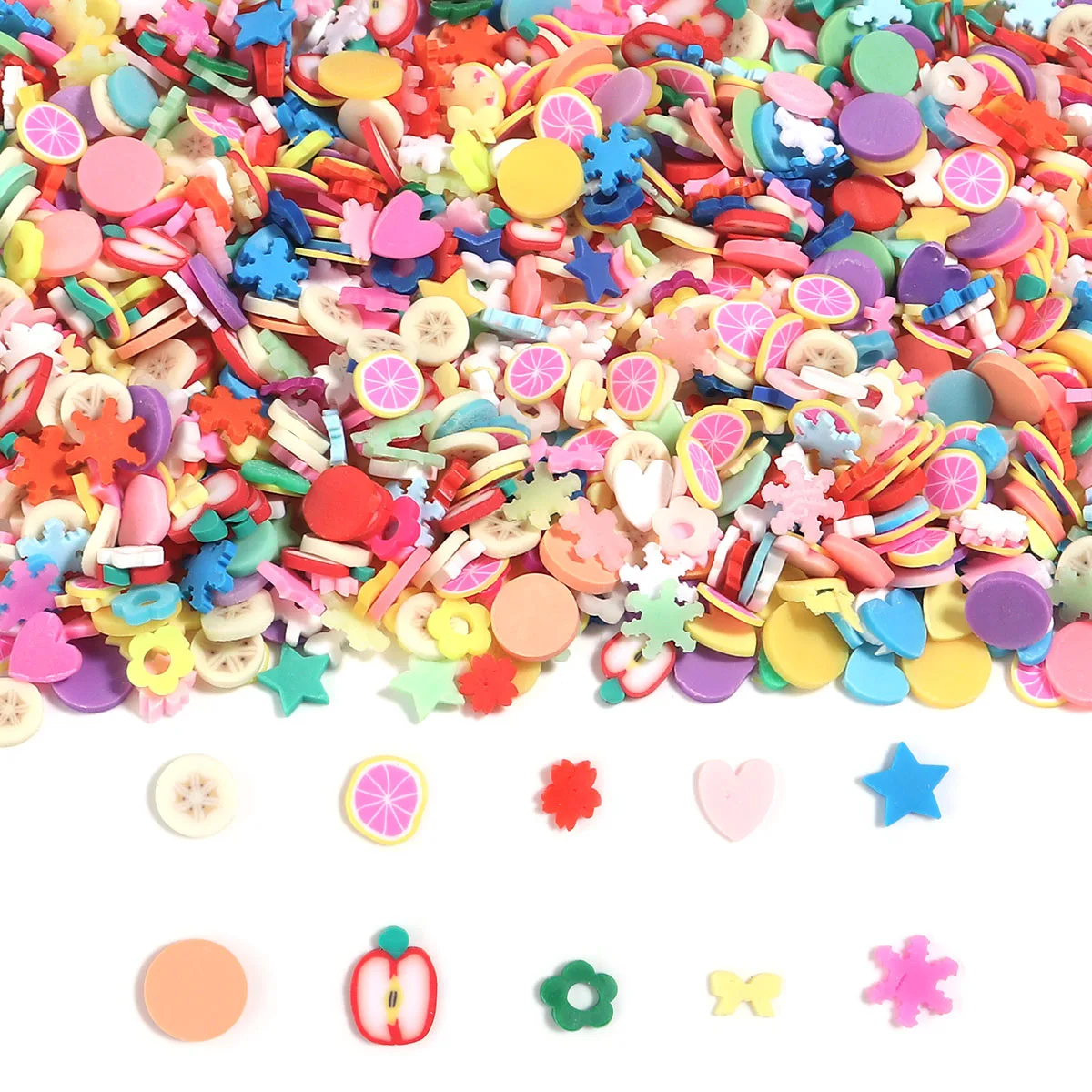 Цветные бусины из полимерной глины для изготовления ювелирных изделий 1000 шт