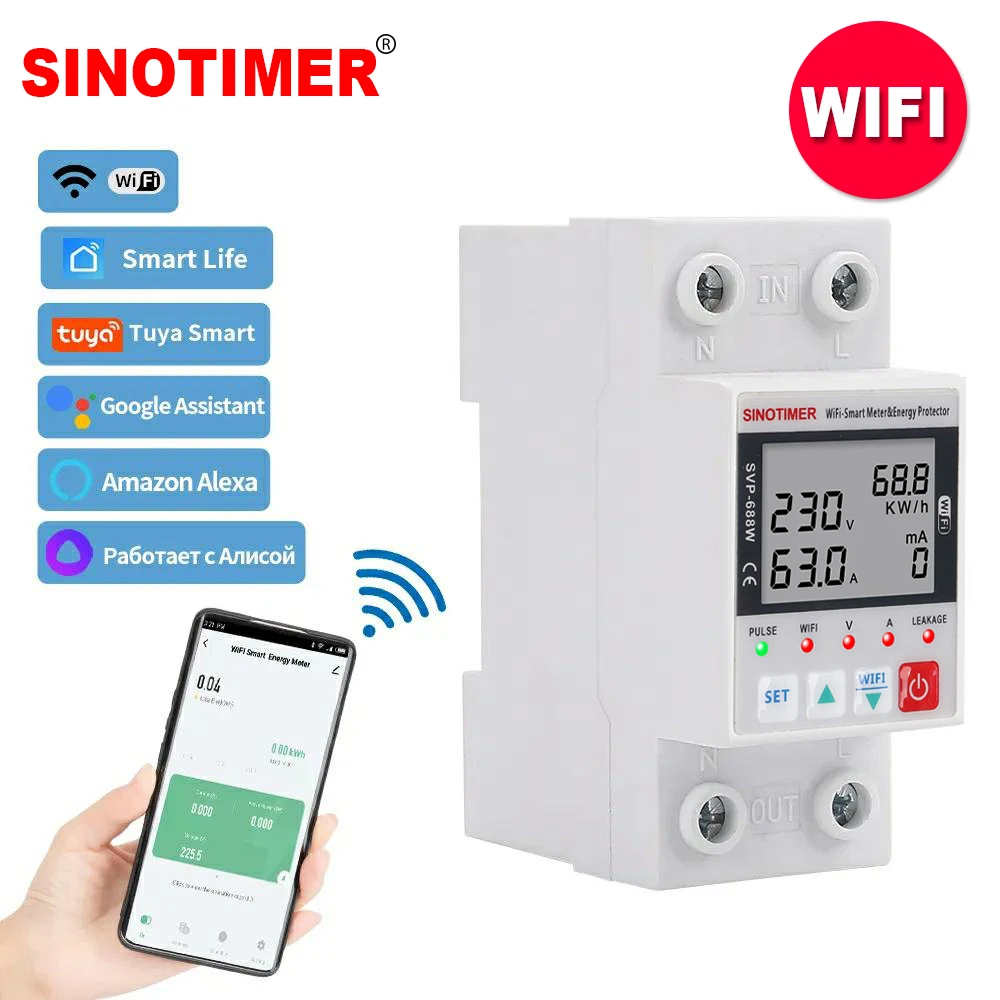 

Smartlife WIFI счетчик энергии SINOTIMER