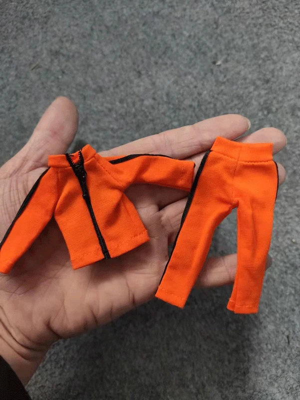 

1/12 Scale Soldier Orange Sportswear + pants Model for 6" DAM 3A CF Body Figure