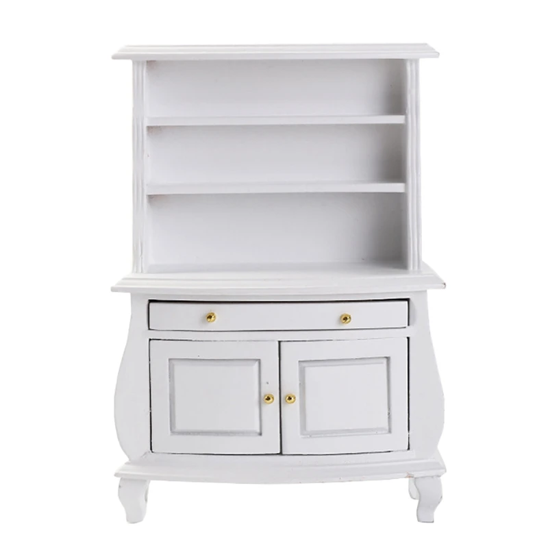 1:12 миниатюрный деревянный шкаф для кукольного дома Декор игрушки сделай сам