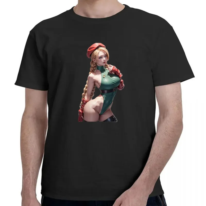 Фото Футболка Waifu Street Fighter для мужчин и филе, Ecchi Hentai, Ahegao, манга-йога, аниме Harajuku, Vêtements popu №1
