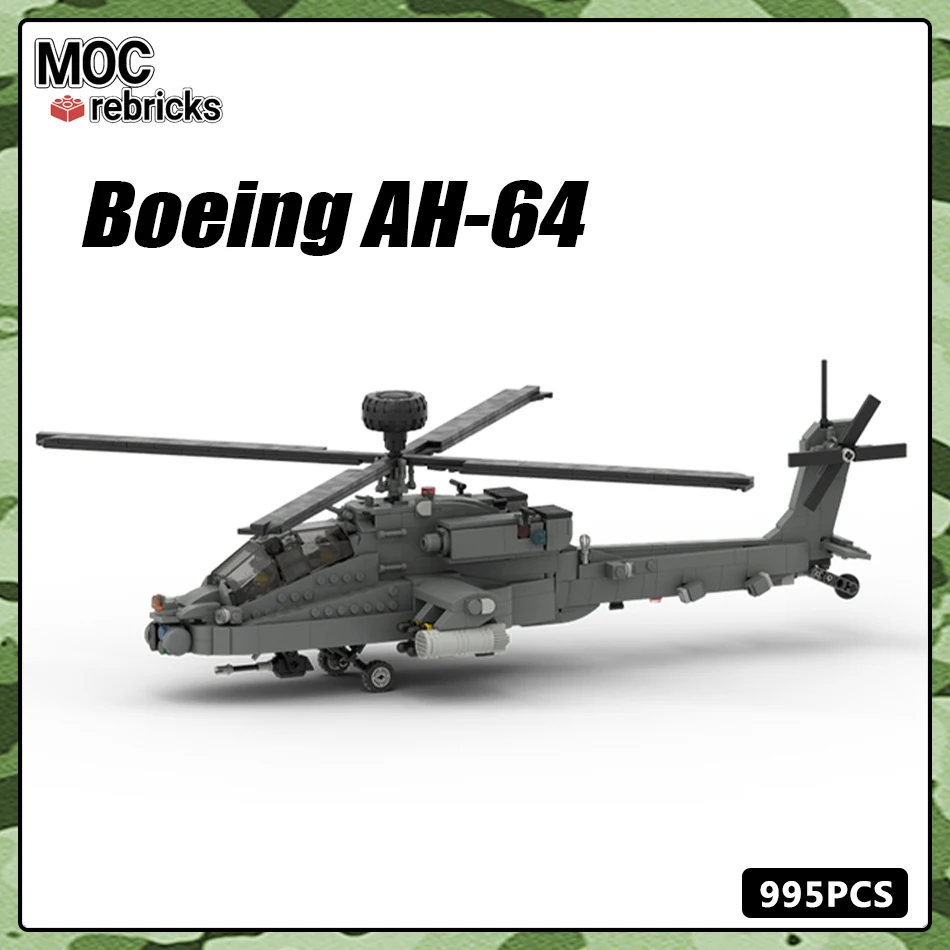 WW2 военный истребитель серии Boeing AH-64 самолет MOC строительные блоки наборы DIY