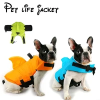 pet life jacket dog life vest summer dog clothes shark dogs swimwear pets swimming suit